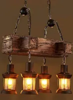 4 světla Retro přívěsek světlo Vintage kovový přívěsek stropní svítidlo lustr průmyslové lampy pro kavárnu restaurace