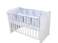 Lorelli Babybett-Nestchen 4-teilig rundum, Babybett 120 x 60 cm, 100% Baumwolle blau