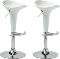 Barhocker 2er Set Hocker SYLVIO Farbe- Weiss