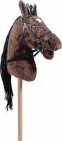 HKM Hobby kôň hnedý 137502400 - Hobby kôň pre deti od 3 rokov s mäkkou srsťou a odnímateľnou uzdou