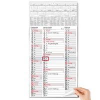 3 Monatskalender 2025 Wandkalender mit Schieber - "Nebeneinanderliegende Monate" Kalender 2025 Wandkalender | Platz für Termine, Geburtstage & Urlaube | Großformat 30x59 cm (gefalzt!)
