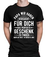 Papa das perfekte Geschenk - Vatertag Vater Herren T-Shirt, Schwarz, XL