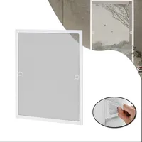 XMTECH Fliegengitter Insektenschutz Mückengitter Fliegenschutz mit Aluminium Rahmen ohne Bohren Spannrahmen 80 x 100cm, Weiß