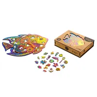 UNIDRAGON 196-tlg. Holzpuzzle Shining Fish Medium 32x24 cm