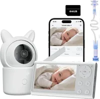 ZREE Babyphone mit Kamera 4.3", 1080P Wlan Video Babyfon, Nachtsicht, 2-Wege-Audio, Geräuscherkennung, Temperaturmessung,Anpassbare Empfindlichkeit