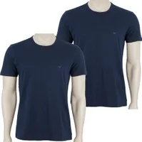EMPORIO ARMANI 2P O-NECK RUNDHALS T-SHIRT 2 blau S