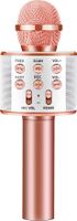 WS858 Ručný stereofónny kondenzátorový rádiový mikrofón Bluetooth Karaoke Rose Gold