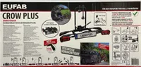 Bagażnik rowerowy EUFAB CROW PLUS na 2 rowery, częściowo wstępnie zmontowany