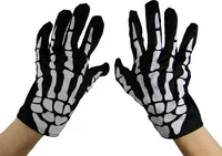 schwarze Skelett Handschuhe