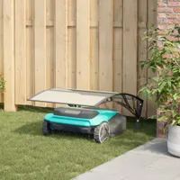 vidaXL Robotická kosačka garáž čierna 80x101x46 cm