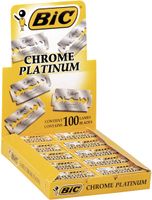 BIC Rasierklingen, 100 Stück, Chrome Platinum, für jeden Rasierhobel, rostfrei
