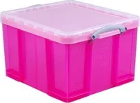 Really Useful Box Aufbewahrungsbox 35,0 l transparent, pink 48,0 x 39,0 x 31,0 cm
