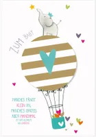 SUSY CARD XL-Geburtskarte DIN A4 "Heißluftballon"