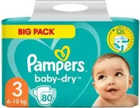 Pampers baby-dry Windeln Größe 3 (6-10 kg) Big Pack 80 Stück