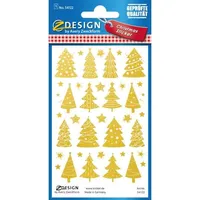 AVERY Zweckform ZDesign Weihnachts-Sticker "Weihnachtsbäume" 1 Blatt à 38 Etiketten