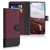 kwmobile Wallet Case kompatibel mit Google Pixel 2 Hülle mit Ständer Handyhülle Kartenfächer Grau Schwarz