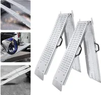 TWOLIIN Auffahrrampe Klappbar Verzinkter Stahl 400kg - Verladeschiene Verladerampen Auffahrrampen für Motorrad Anhänger Wohnwagen PKW Auto (Auffahrrampe Klappbar)