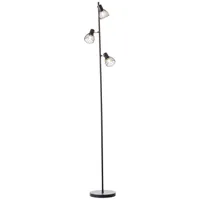 BRILLIANT Standleuchte, 3-flammig Blacky schwarz IP20 E14 25 Watt g. f. Tropfenlampe