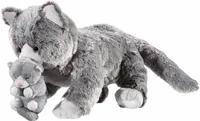 Heunec MISANIMO Katzen Mami mit Baby Größe 32 cm