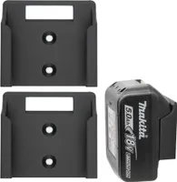 2x Akkuhalter für Makita Akku Wandhalter Akkuwandhalter Wandhalterung Halter 18V