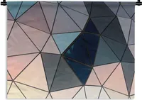 MuchoWow® Wandteppich Wandbehang Geometrische Kunst 150x112.50 cm Tapisserie Dekoration Wandtuch - Wanddecke - Wandteppiche