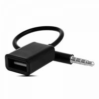 USB zu 3.5 mm Klinken Audio Adapter, Externe USB A Soundkarte zu 3.5 mm Aux Stereo Konverter Adapter,Schwarz