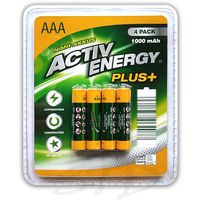 ACTIV ENERGY PLUS+ AKKU AKKUS AAA MICRO HRL03 1000 mAh NiMH Akkus Wiederaufladbare Batterien - 4 Stück