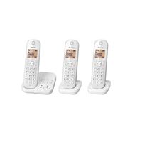 Panasonic -Dekt -Trio -Wireless -Telefon mit weißem Anrufbeantworter