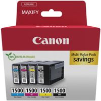 Zásobníky - Multi Pack Canon č.1500 - PGI-1500BkCMY (Černé, azurové, purpurové, žluté)