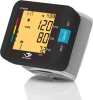 BerkeMed digitales Handgelenk-Blutdruckmessgerät für Zuhause, mit großem LED-Display & 2 x 99 Speicherplätze
