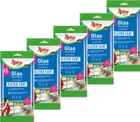 Poliboy Glas Reinigungstücher 5er Set - 120 Stück, Inhalt 24 Stück pro Packung