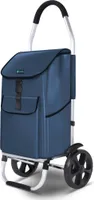 VOUNOT 2 Räder Einkaufstrolley Klappbar mit 45L Wasserdichter Tasche, Marineblau