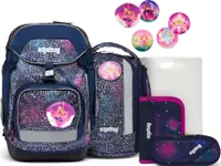 Ergobag Schulranzen-Set Pack Bärlaxy 6-tlg. ergonomisch, höhenverstellbar