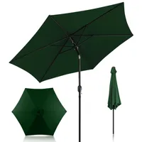 Wolketon 2.7m-3.5m Sonnenschirm Marktschirm mit Handkurbel UV40+ Outdoor-Schirm Terrassen Gartenschirm,Gruen,2.7m