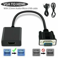 VGA auf HDMI Adapter Audio-Untersützung 1080P Auflösung VGA zu HDMI PC, Laptop