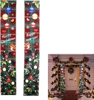 Weihnachtsbanner, Weihnachtsschilder, Welcome Christmas,Hängende Weihnachtsbanner Deko für Drinnen Draußen Tür Haustür Veranda