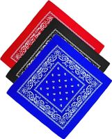 Bandana Tuch Bikertuch Kopftuch Halstuch Biker Nikkituch 100% Baumwolle 20Farben