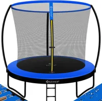 KESSER® Trampolin Gartentrampolin | Rheinland GS  | Kindertrampolin bis 150 kg | Komplettset mit Sicherheitsnetz, Leiter, Randabdeckung, Seitentasche & Zubehör