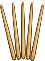 Świeca stożkowa metalizowana złoty 29cm 10szt