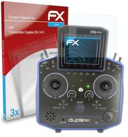 atFoliX FX-Clear 3x Schutzfolie kompatibel mit Jeti Transmitter Duplex DS-14 II Displayschutzfolie