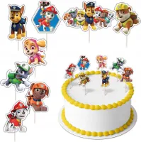 Topper Paw Patrol Papier Figuren  8 Stueck Geburtstagskuchen Torten Cake Boys Junge süss Deko (PPT)