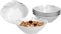 Portofino sada 6 misek na cereálie polévková miska malá miska Ø14,3cm 300ml úponky jemný značkový porcelán