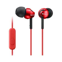 Sony MDR-EX110AP - Słuchawki z mikrofonem - douszne - przewodowe - wtyk 3,5 mm - czerwone