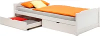 Bett mit Stauraum Jugendbett Kiefer massiv weiss Tagesbett Kinderbett Bett 90x200 cm
