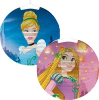 Disney Princess - Cinderella und Rapunzel - Laterne Lampion rund 25cm