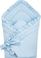 JUKKI Babyhörnchen Decke für Neugeborene MUSSELIN Babydecke Einschlagdecke Wickeldecke [Blue]