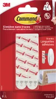 3M Command Nachfüllpackung Strips Größe: L weiß Tragkraft: 4,4 kg 6 Klebestreifen