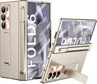 Pro Samsung Galaxy Z Fold6 5G Pouzdro s držákem na pero a perem Gold