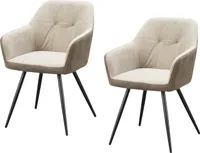 Esszimmerstuhl Taupe 2er Set Joschka