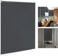 ACXIN Außenrollo Balkon Senkrechtmarkise Rollo Beschattung Sichtschutzrollo Außensonnenschutz Sonnenschutz UV-Schutz (180 x 240 cm, Anthrazit)